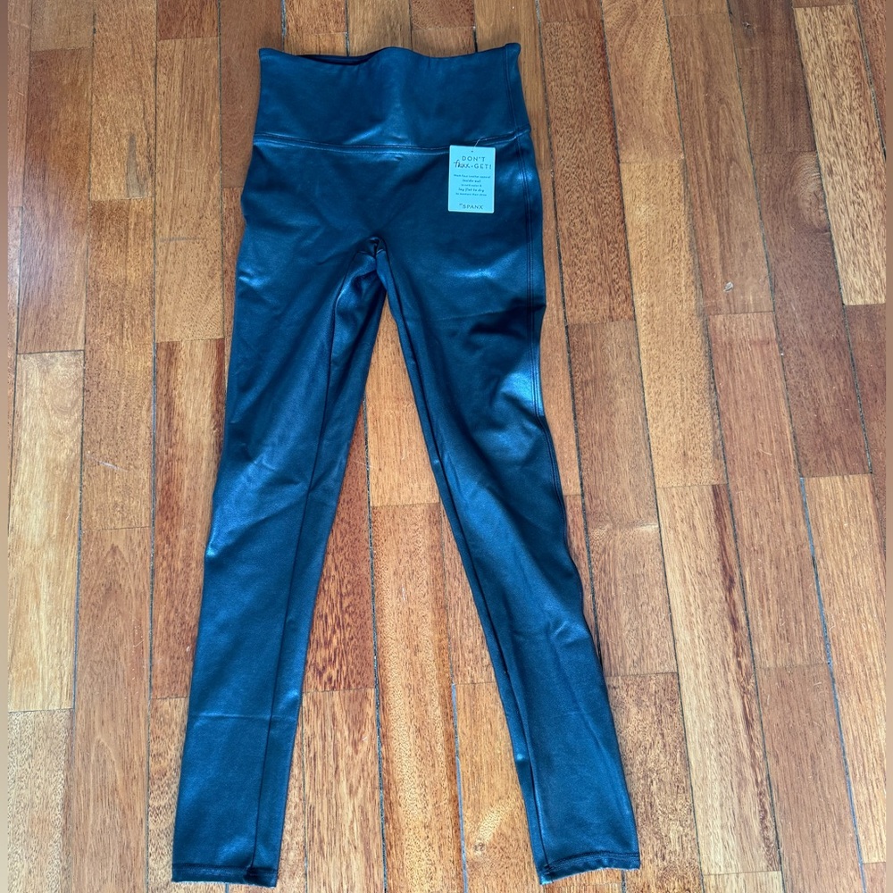 Spanx Faux leather leggings black BRAND NEW with tags